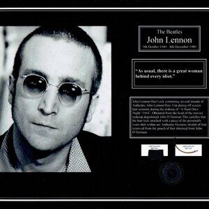 Beatles Rare John Lennon Authentic Hair Lock